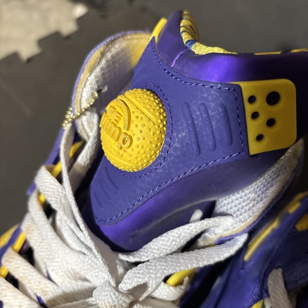 Reebok Shaq Attaq Pump lakers Purple‎ Yellow Men's Size 12 Shaquille O'Neal - Picture 11 of 16
